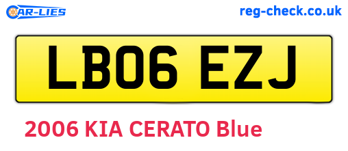 LB06EZJ are the vehicle registration plates.
