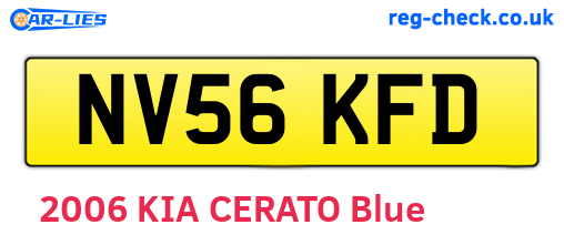 NV56KFD are the vehicle registration plates.