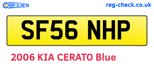 SF56NHP are the vehicle registration plates.