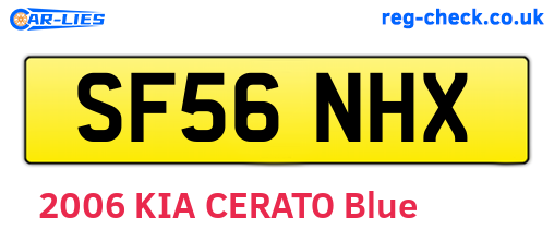 SF56NHX are the vehicle registration plates.