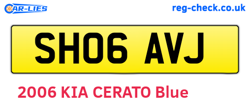SH06AVJ are the vehicle registration plates.