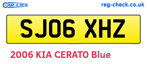 SJ06XHZ are the vehicle registration plates.