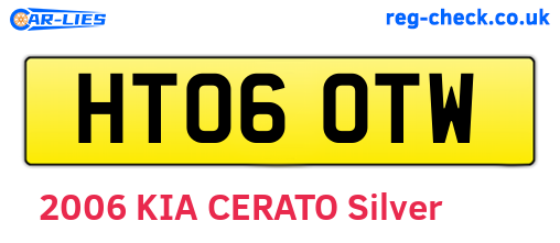 HT06OTW are the vehicle registration plates.