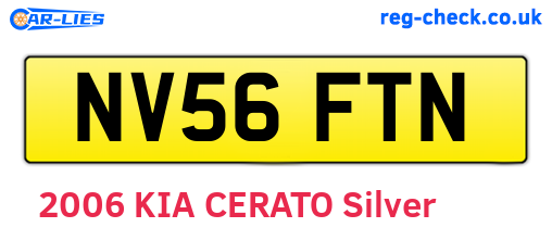 NV56FTN are the vehicle registration plates.