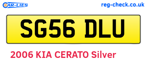 SG56DLU are the vehicle registration plates.