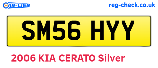 SM56HYY are the vehicle registration plates.