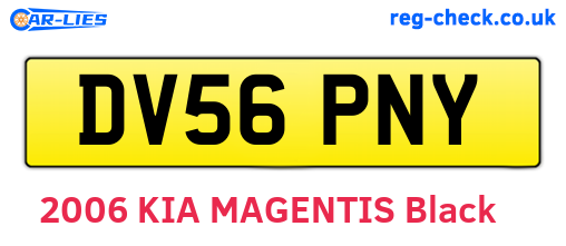 DV56PNY are the vehicle registration plates.