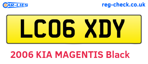 LC06XDY are the vehicle registration plates.