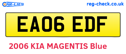 EA06EDF are the vehicle registration plates.