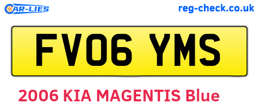 FV06YMS are the vehicle registration plates.