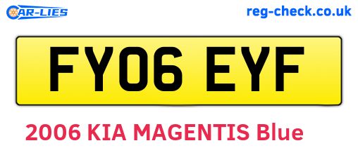 FY06EYF are the vehicle registration plates.