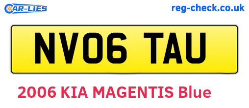 NV06TAU are the vehicle registration plates.