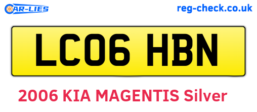 LC06HBN are the vehicle registration plates.