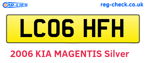 LC06HFH are the vehicle registration plates.