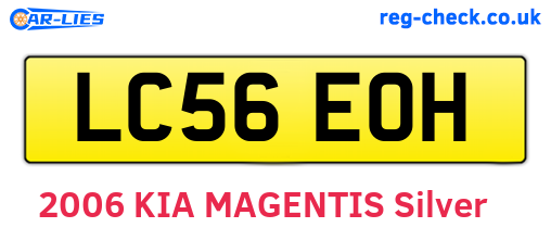 LC56EOH are the vehicle registration plates.