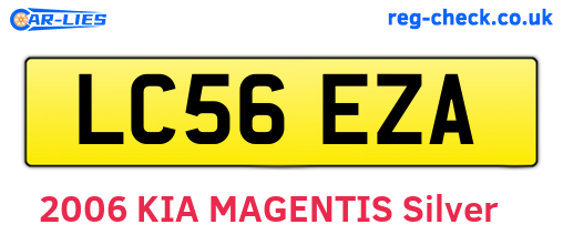 LC56EZA are the vehicle registration plates.