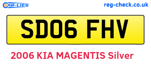 SD06FHV are the vehicle registration plates.