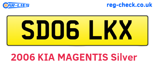 SD06LKX are the vehicle registration plates.