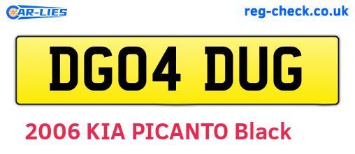DG04DUG are the vehicle registration plates.