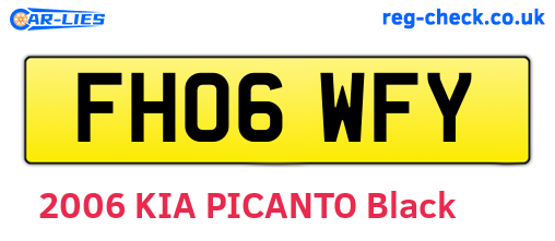 FH06WFY are the vehicle registration plates.