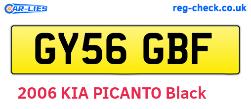 GY56GBF are the vehicle registration plates.