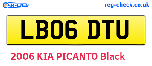 LB06DTU are the vehicle registration plates.