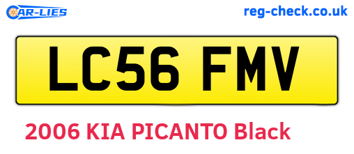 LC56FMV are the vehicle registration plates.