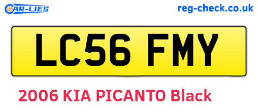 LC56FMY are the vehicle registration plates.