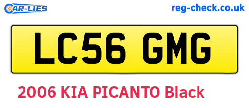LC56GMG are the vehicle registration plates.
