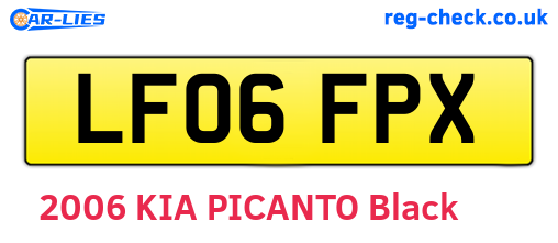 LF06FPX are the vehicle registration plates.
