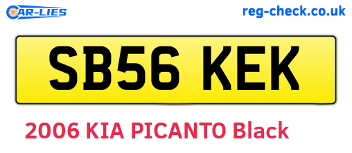 SB56KEK are the vehicle registration plates.