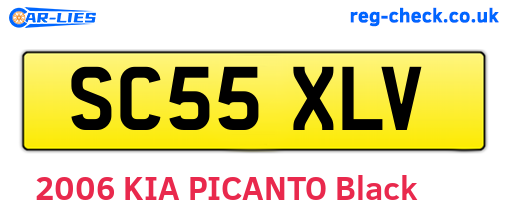 SC55XLV are the vehicle registration plates.