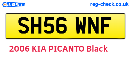SH56WNF are the vehicle registration plates.