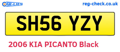 SH56YZY are the vehicle registration plates.