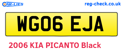 WG06EJA are the vehicle registration plates.