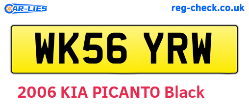 WK56YRW are the vehicle registration plates.