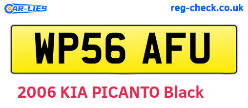 WP56AFU are the vehicle registration plates.