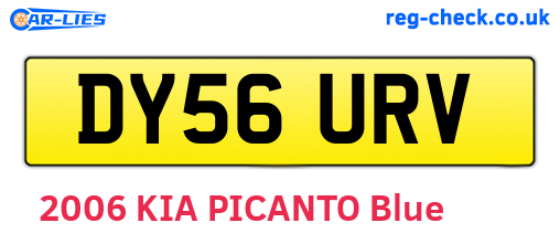 DY56URV are the vehicle registration plates.