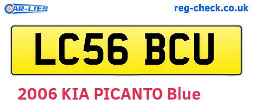 LC56BCU are the vehicle registration plates.