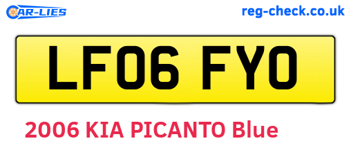 LF06FYO are the vehicle registration plates.