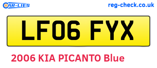 LF06FYX are the vehicle registration plates.