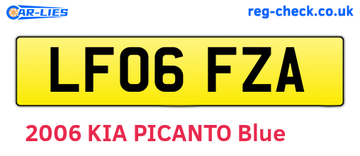 LF06FZA are the vehicle registration plates.