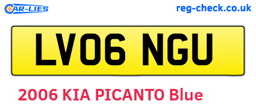 LV06NGU are the vehicle registration plates.