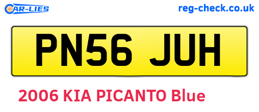 PN56JUH are the vehicle registration plates.