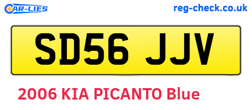 SD56JJV are the vehicle registration plates.