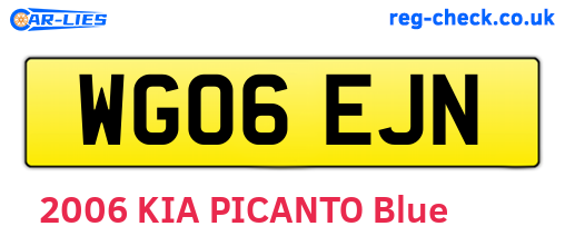 WG06EJN are the vehicle registration plates.
