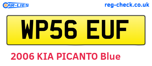 WP56EUF are the vehicle registration plates.
