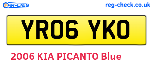 YR06YKO are the vehicle registration plates.