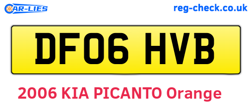 DF06HVB are the vehicle registration plates.