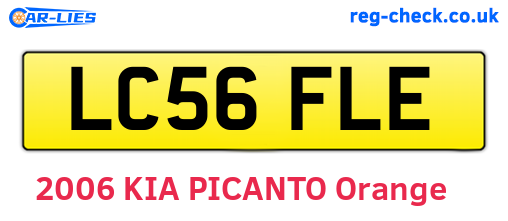 LC56FLE are the vehicle registration plates.